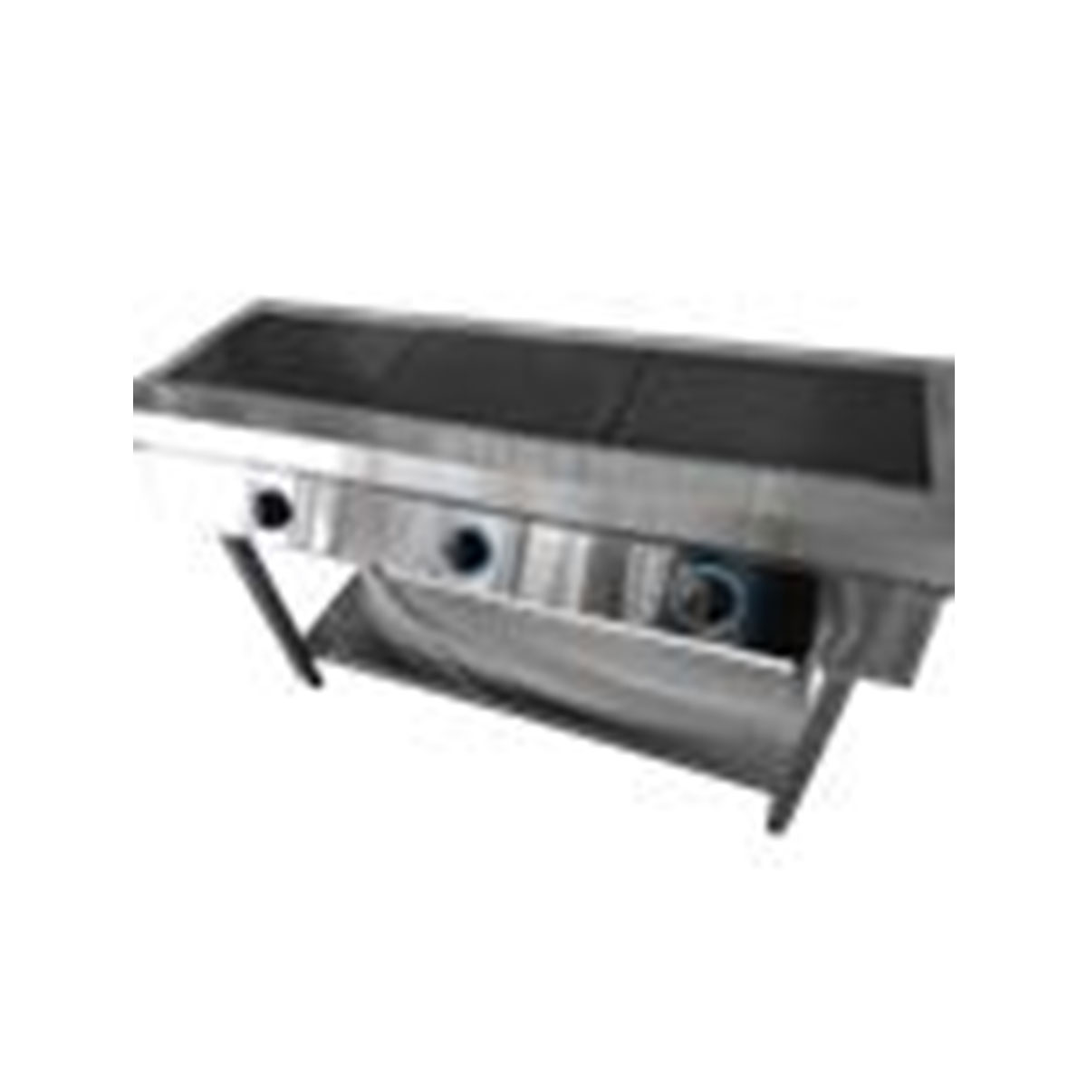 Плита электрическая промышленная ПЭ-3-С с конфоркой КЭ-0,12. Каркас и полка полимеризированая сталь